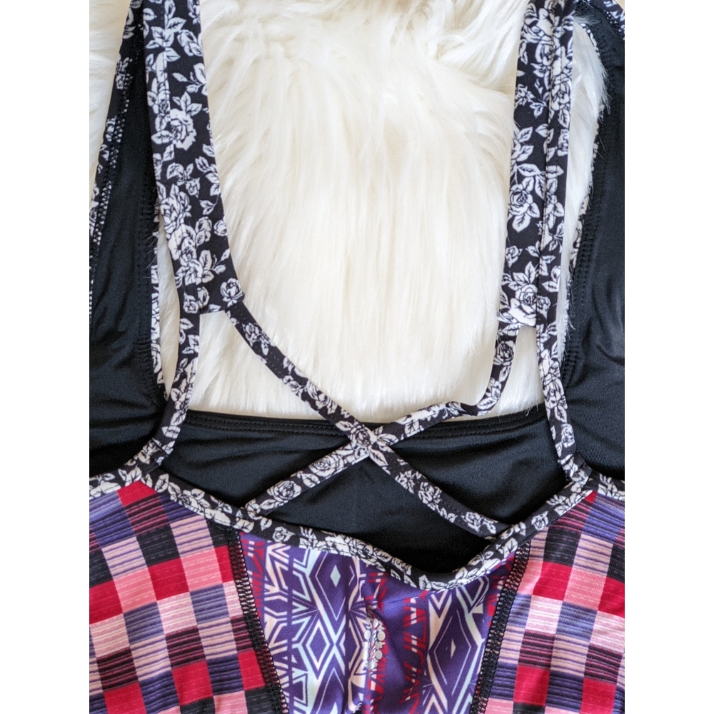 FREE PEOPLE MOVEMENT ActiveWear Sports Bra Dare Devil Strappy Back Multi Print - Picture 11 of 13